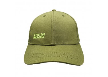 Train Insane Green Strapback Hat| Front