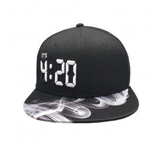 It's 420 White Fire Weed Snapback Hat | Lauren Rose 420 Collection