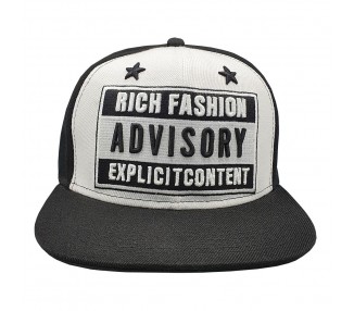 Lauren Rose Rich Fashion Advisory Snapback Hat - Black