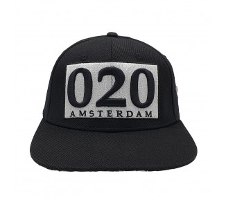 Amsterdam 020 Snapback Pet - Zwart/Wit