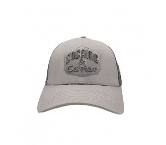 Cocaine & Caviar Trucker Snapback Hat - Grey