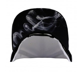 Pharaoh Black Smoke Snapback Hat - White