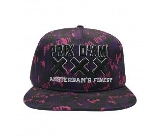 Prix D'ami Allover Print Snapback Pet Purple