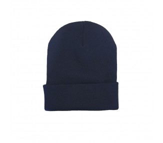 Lauren Rose Cuffed Beanie - Navy