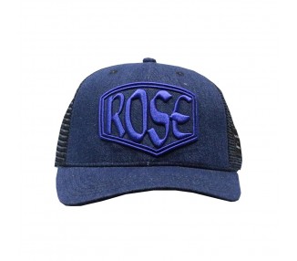 Double Denim Rose Trucker Snapback Hat