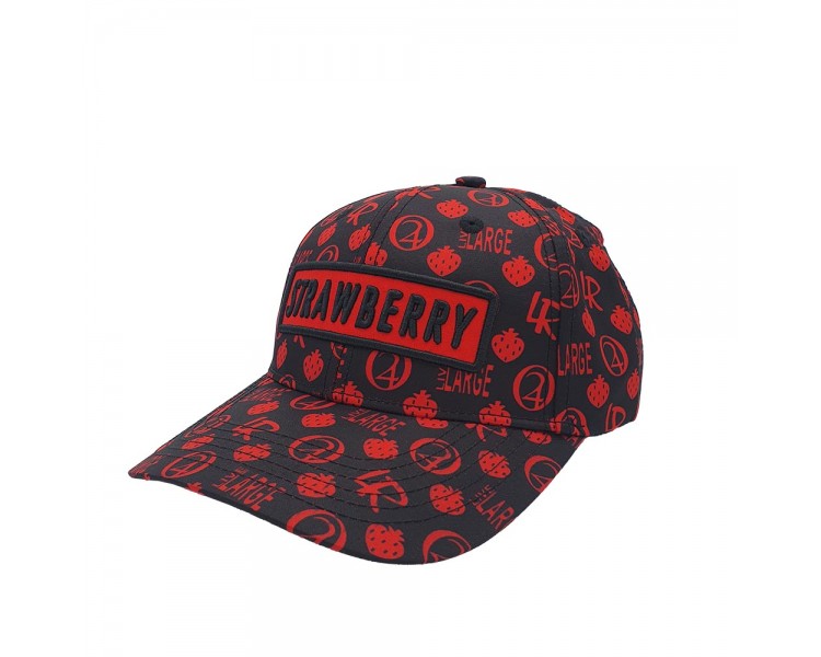 Strawberry Haze Allover Print Black/Red | 420 Collection