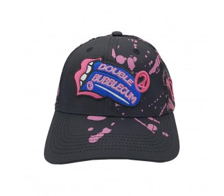 Double Bubblegum 420 Black Trucker Hat