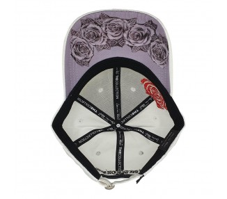Red Rose 3D Witte Strapback Hat