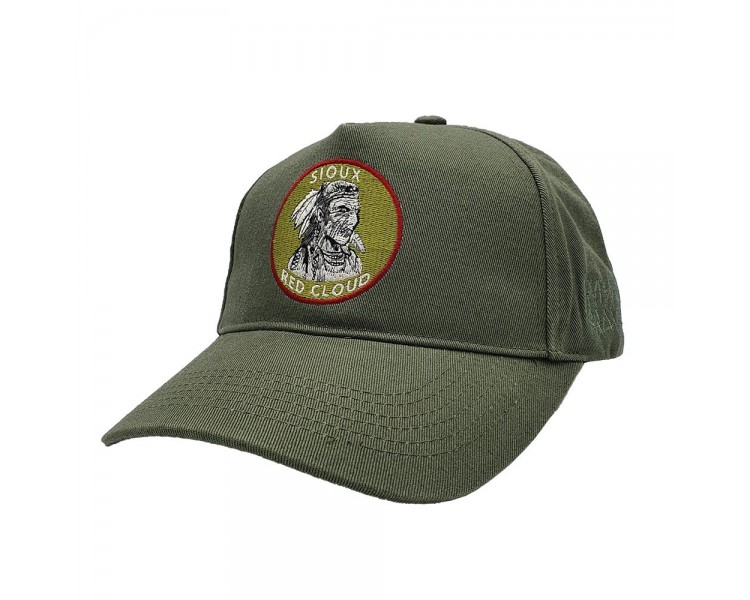 Indian First Nations Washed Green A-Frame Hat