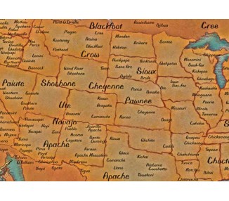 Indian First Nations Washed Khaki A-Frame Hat