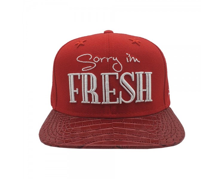 Sorry I'm Fresh Snapback Pet Red