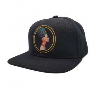 Nefertiti Snapback Hat Black